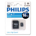 Philips 16 GB Micro-SDHC Speicherkarte • Class 10 Flashspeicher mit SD Adapter