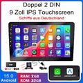 DAB+ 2+32G Android 15 ChatGPT Autoradio Carplay GPS NAVI WiFi MIK Kam 2 DIN SWC