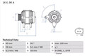 Lichtmaschine BOSCH 90A -  0 986 042 700