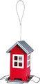Trixie 55631 Futterhaus, 1.000 ml/20 cm, rot/silber, Vogelhaus, Futter, klein