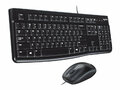 LOGITECH MK120 Tastatur + Maus Combo SET USB Kabel Computer Keyboard PC schwarz