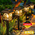 8 Stk LED Solarleuchten Außen Garten Solarlampe Pfadlichter Solar Wegeleuchte