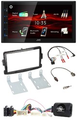 JVC USB Bluetooth Lenkrad DAB 2DIN Autoradio für Dacia Sandero ab 13 piano-schwa