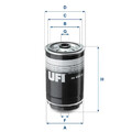Kraftstofffilter Filtereinsatz 24.468.00 UFI für HYUNDAI KIA
