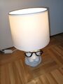 Tischlampe Bulldogge Motiv weiß Keramik Reality Leuchten mit LED Lampe