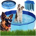 Profi Faltbarer Hundepool Doggy Pool Kinder Swimmingpool Hundebad Ø100cm*30cm