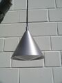Pendelleuchte, Glashütte Limburg , Aluminium matt, Opalglas, mit Leuchtmittel
