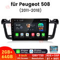 Carplay Für Peugeot 508 2011-2018 9"Android 13 Autoradio GPS Navi WIFI BT 2+64GB