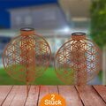 LUXUS LED SOLARLEUCHTE AUßENLEUCHTE 2er SET GARTENLEUCHTE SOLARLAMPE 80144858