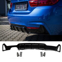 SCHWARZ GLANZ LACKIERT Diffusor Sport passend für M-Paket BMW F32 F33 F36 + ABE*INKLUSIVE ABE+ZULASSUNG+LACKIERT IN MEISTERBETRIEB