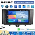 64G Android 14 Autoradio Carplay WiFi GPS Navi Für Benz Smart Fortwo 451 2010-15