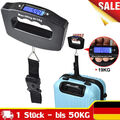 Digitale Kofferwaage mit LCD Display bis zu50kg schwarz Gepäckwaage Reisewa V9H3