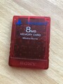 originale PlayStation PS2 Memory Card 8MB, Speicherkarte, rot transparent 