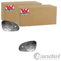 2x VAN WEZEL SPIEGELGLAS BEHEIZBAR passend für VW GOLF PASSAT SHARAN LINKS+RECHT