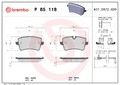 BREMBO Bremsbelagsatz Scheibenbremse XTRA LINE P 85 118X für AUDI A6 C7 4G2 4GC
