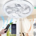 LED Deckenleuchte mit Ventilator Licht Deckenventilator Wohn Schlafzimmer Lampe