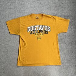 CHAMPION Herren T-Shirt Kurzarm Large USA Gustavus Adolphus Logo 7319 Gelb