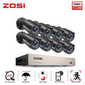 ZOSI HD Überwachungskamera Set Außen 8CH H.265+ DVR 1080P Bullet Kamera Wie Neu