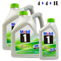 9L Mobil 1  ESP 5W-30 MOTORÖL 4L + 4L + 1L = 9 Liter Motorenöl Mobil1 5W30