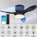 Moderne Smart-LED-Deckenleuchte Fan Deckenventilator Mit Lampe + Fernbedienung
