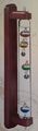 Galileo-Thermometer eleganter dekorativer Wandhalter aus Holz mahagonifarbig