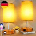 Allesgute LED Nachttischlampe 2Er Set Mit Ladefunktion, Dimmbar Tischleuchte Mit