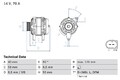 Lichtmaschine Generator Bosch für Skoda Fabia I Kombi 1999 - 2007 0986042620