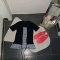 Neu blusenshirt 2-1 Sweatjacke bluse zero 34 36 dunkelblau Blumen viskose Top