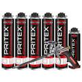 Bauschaum Set 5 x 750 ml Pistolenschaum inkl. Reiniger + Pistole PU Schaum