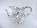 ♛ Herrliche englische Sterling-Silber Teekanne "Charles Weale" 1910 Birmingham ♛