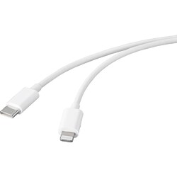 Renkforce USB-Kabel USB 2.0 USB-C® Stecker, Apple Lightning Stecker 1.00 m Weiß