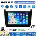 DAB+ 64G Android 14 Auto Radio BT Carplay für VW Polo 6R 6C V 2014-2018 Kam GPS