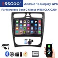 Für Mercedes-Benz C-Class/CLK 2002-04 W203 Android 13 Carplay Autoradio MIT KAM