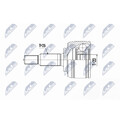 1x Gelenksatz, Antriebswelle NTY NPZ-RE-062 passend für RENAULT