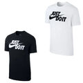 Nike T Shirt Tee Hemd Herren Rundhals aus Baumwolle weiss Just Do it