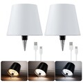 2Stück Dimmbar LED Akku Flaschenaufsatz Tisch-Lampe Flaschen-Leuchte Deko-Licht