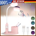 Kinder Schreibtischlampe Leselampe LED Tischlampe mit Stifthalter und Projektion