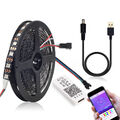 WS2812B 5050 LED RGB Flexible Strip Streifen USB bluetooth Control Addressable