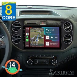 Android 14 Autoradio 4+64G Carplay DSP Navi Für VW Tiguan 5N Golf Plus 2007-2016
