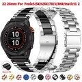 Für Garmin Fenix 3 HR 5 5X Plus 7 7X 6 6X Epix Pro Gen2 Edelstahl Metall Armband