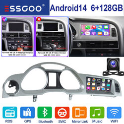 Android14 8.8" CarPlay Autoradio GPS Navi Für AUDI A6 C6 MMI 2G 2005-2009 6+128G