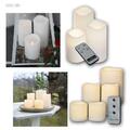 3er/5er Set LED Kerzen mit Timer & Fernbedienung, Outdoor Garten-Kerze flackernd