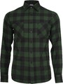 Urban Classics Flanellhemd Herren Checked Flanell Shirt schwarz/dunkelgrün