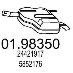 MTS 01.98350 Endschalldämpfer für OPEL Vectra C Caravan (Z02) Vectra C CC (Z02)