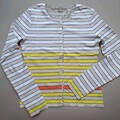 MARC CAIN marc cain Designer STRICKJACKE Gr. N3, 36/38 Beige mit gelb, orange 