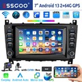DAB+ 64G Android 13 Für Mercedes C Klasse W203 CLC W209 Autoradio GPS Carplay