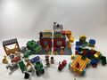 Lego Duplo Starterset mit Feuerwehr Figuren Tiere Platten Steinen Gebraucht B 19