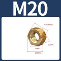 Sechskantmuttern Messing DIN 934 M1,4 M1,6 M2 M2,5 M3 M4 M5 M6 bis M24 Muttern