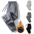 Herren Winter Thermo Fleece Gefüttert Lang Hose Dick Warm Freizeit Jogginghose