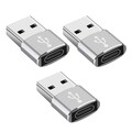 3PCS USB C bis USB-Konverter für Autoklader Laptop USB Typ-C bis USB 2.0-Adapter